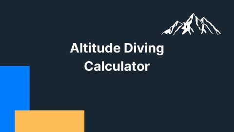 Altitude diving calculator