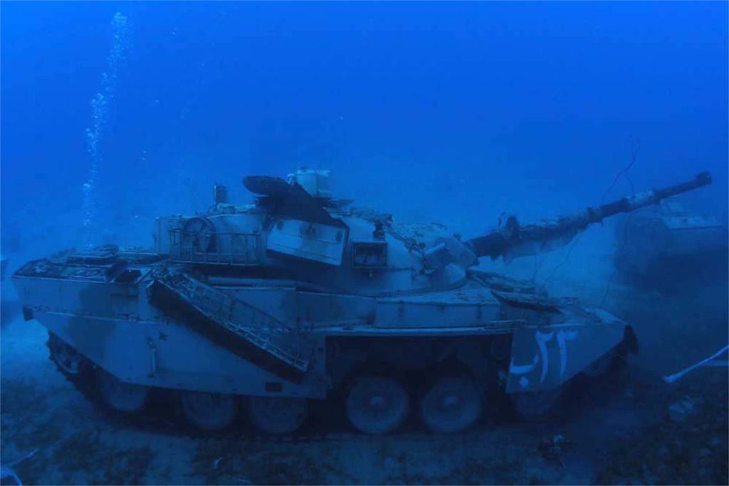 Main battle tank at Aqaba underwater museum
