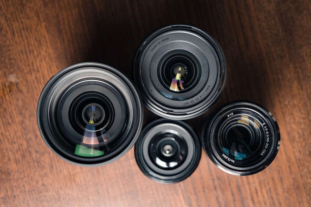 Different camera lenses