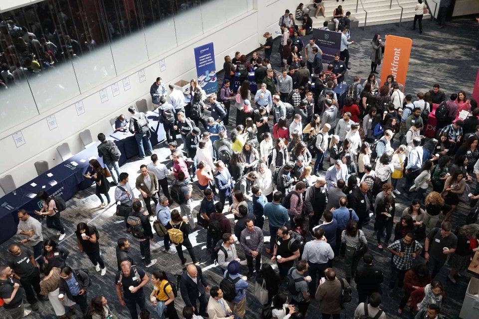 Convention center entrance at Product School