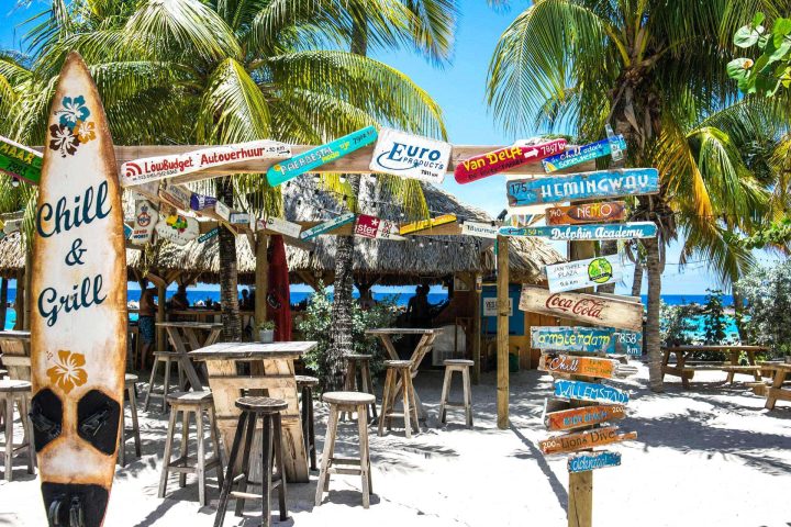 Beach bar in Curacao