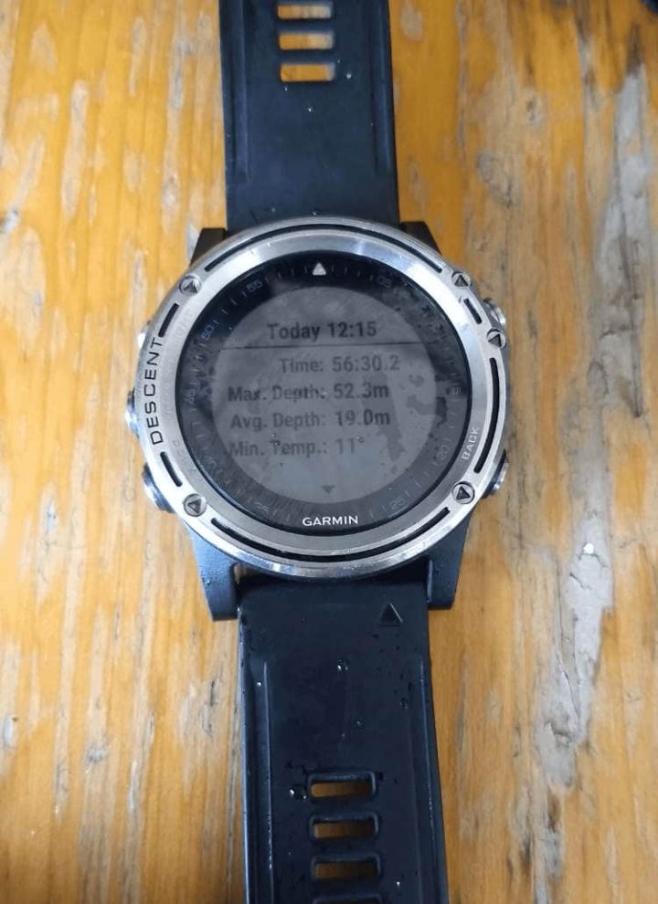 Garmin Descent Mk1 7 Garmin Descent Mk1 after a dive