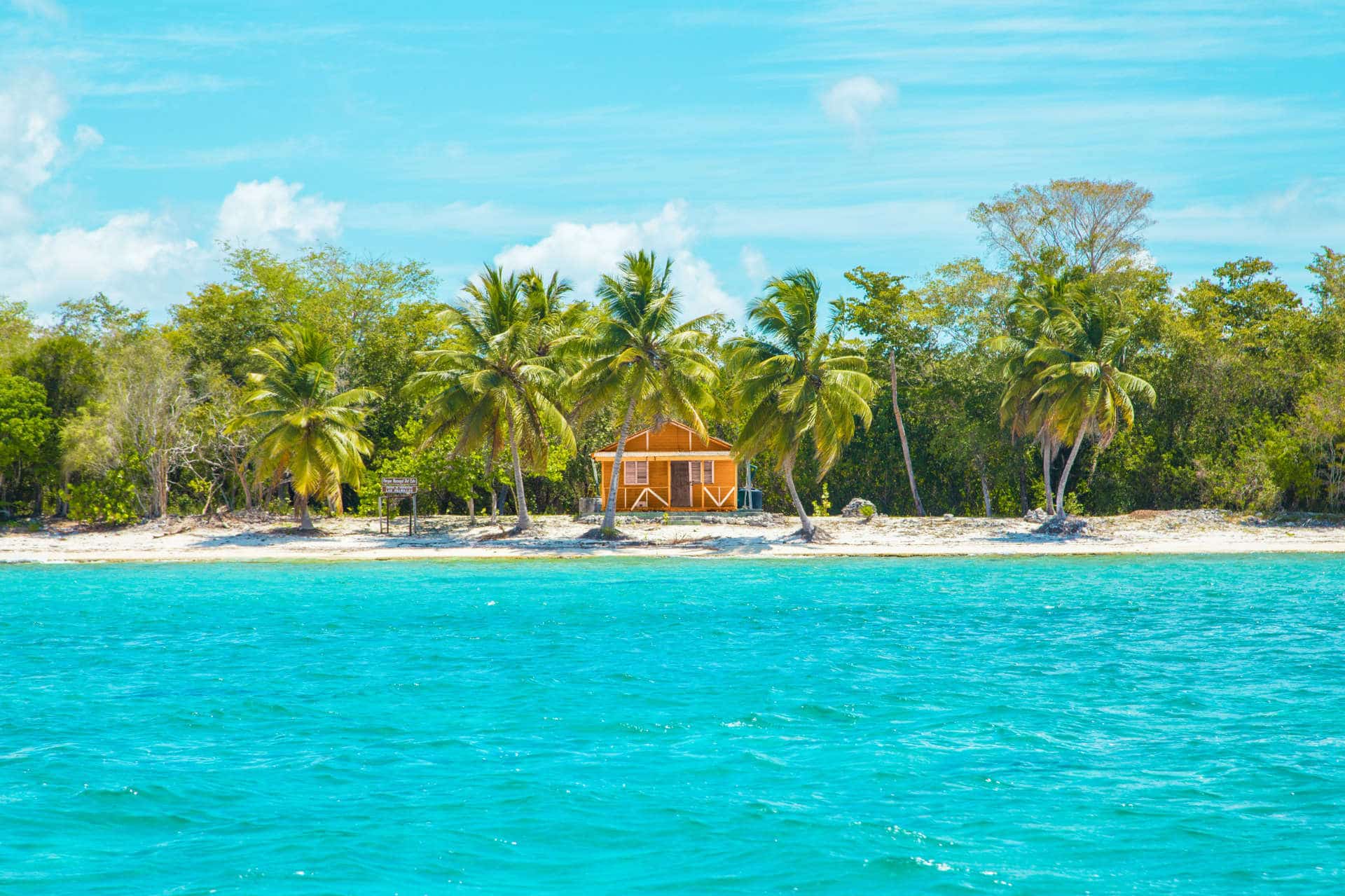 Beach hut in the Dominican Republic