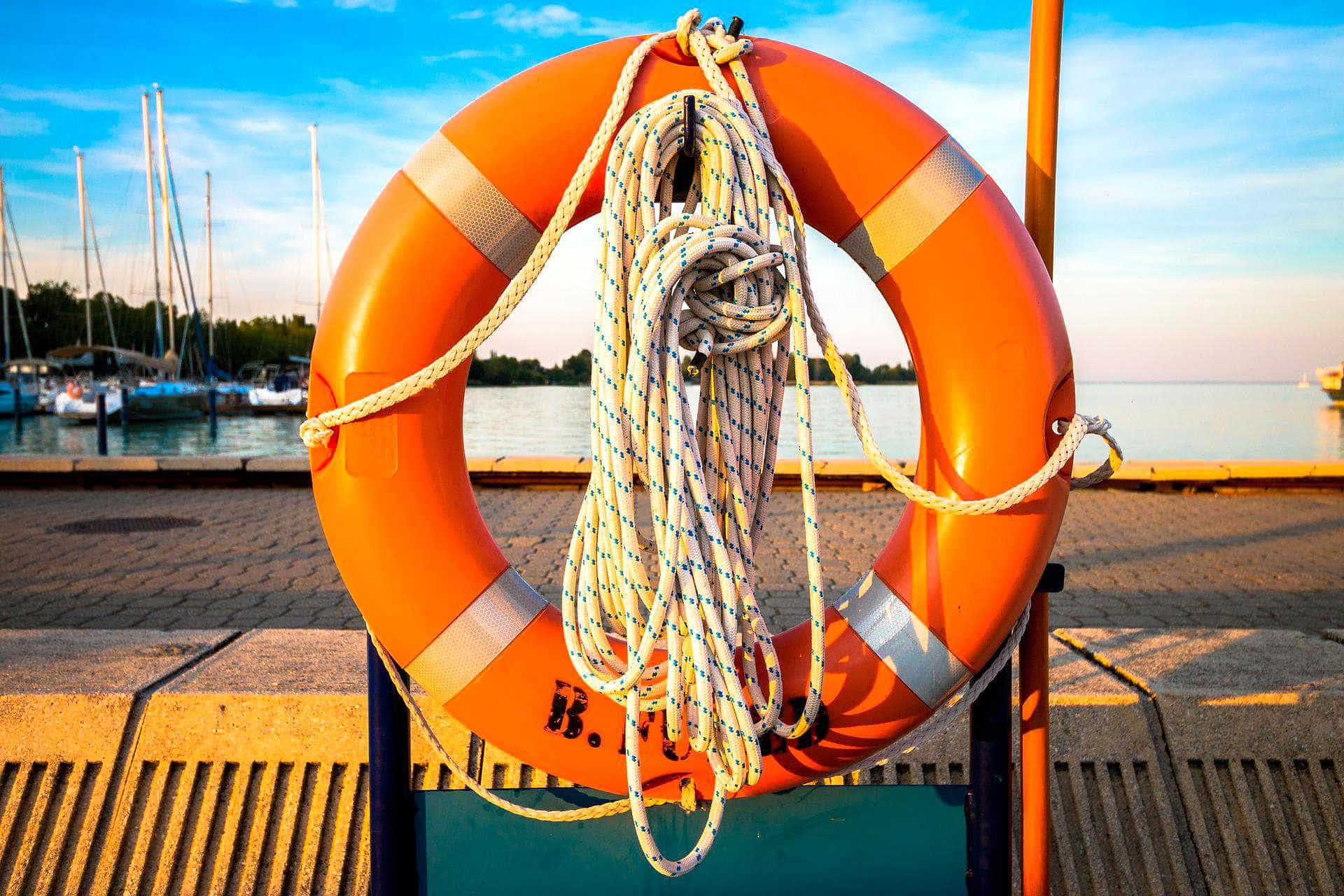 Rettungsring auf Pier