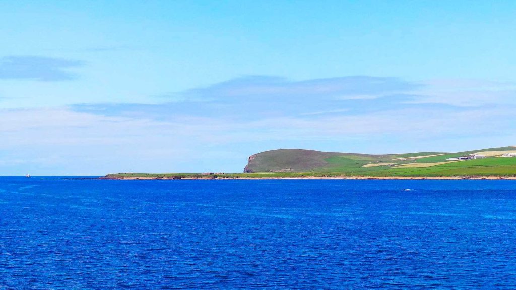 Shore of the Orkney Islands in Scotland