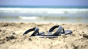 Sandals on beach