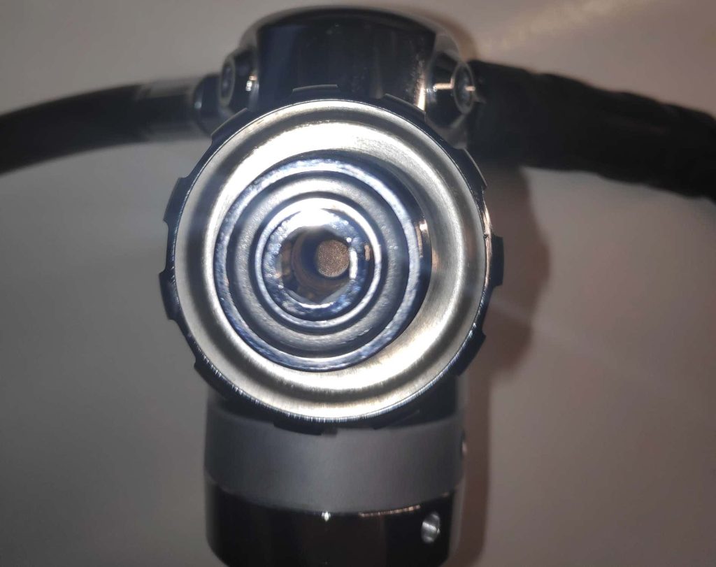 Look inside XTX200 scuba regulator first stage