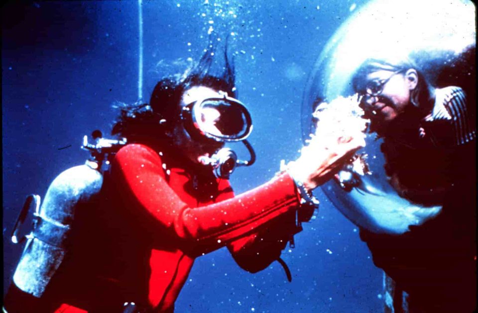 Sylvia Earle diving underwater