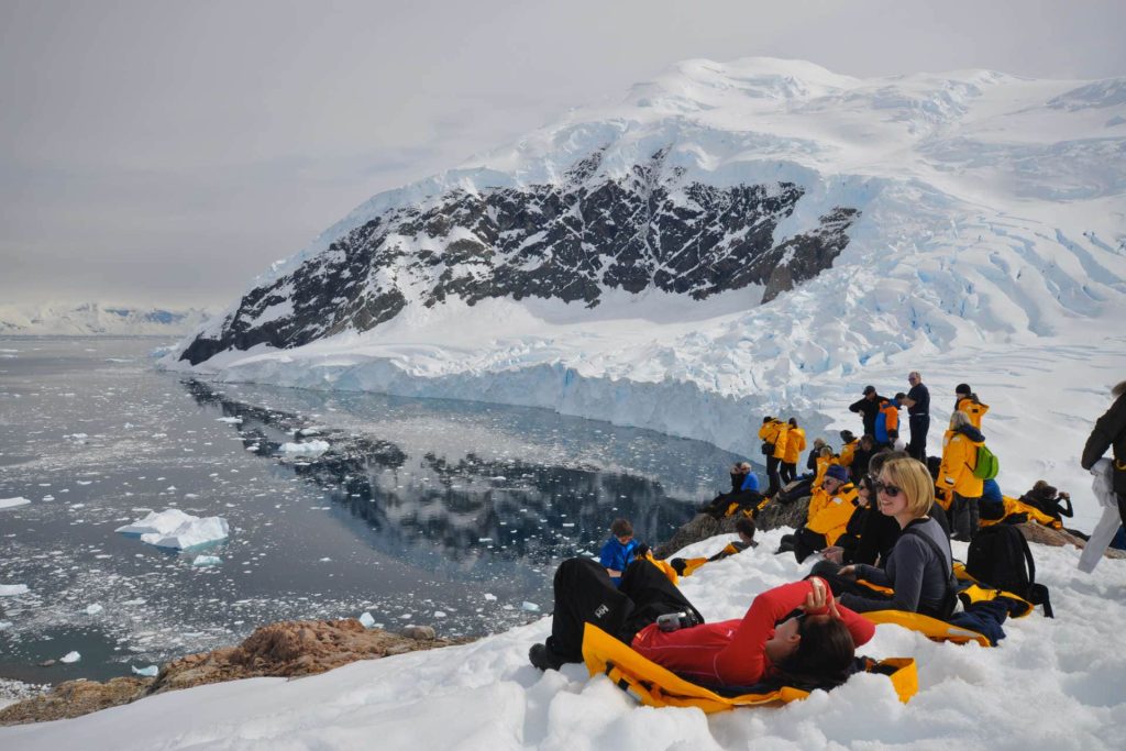 Tourists in Antarctica